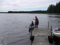 DSC00579  Vores kanoer ankommer - vi skulle selv hente dem på et aftalt sted ikke så langt fra Basecamp
