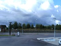 090814-172  Vejret ser ikke for lovende ud med de mørke skyer